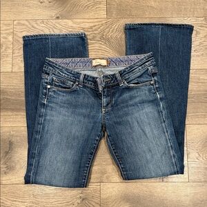 PAIGE Dark Blue Straight Leg Jeans